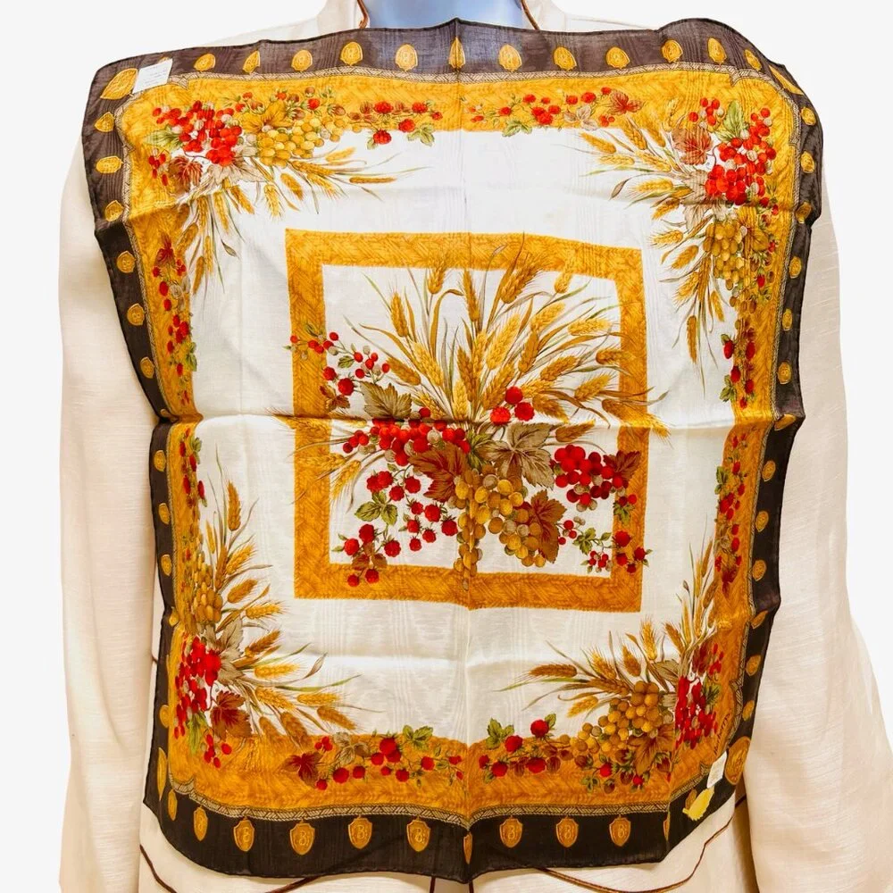 New Tag Burberry Autumn Collection Miniscarf/handker 20.5" Cotton/Silk (13 - Picture 10 of 12